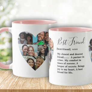 Friendship Best Friend Photo Heart Collage Mug