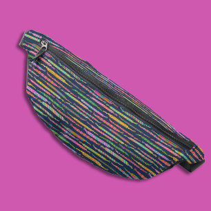 Friendship Bracelets Pattern on Navy Blue Heuptasje