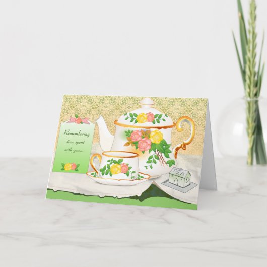 Friendship Card - Teacup & Tea Pot Card Kaart (Voorkant)