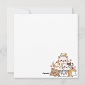 Friendship Cats Feestdagenkaart (Achterkant)