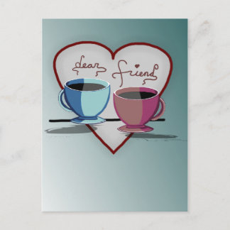 Friendship Coffee Cups Valentijnsdag Kaart