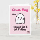 Friendship - Cute Ghost Hug Kaart (Gele Bloem)