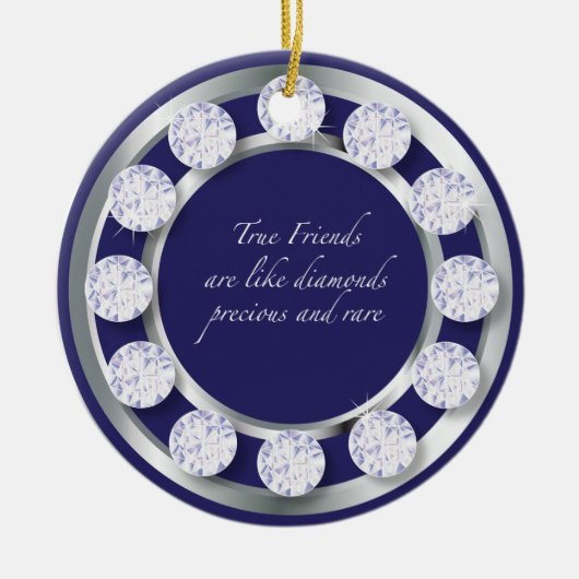 Friendship Diamonds Keramisch Ornament (Voorkant)