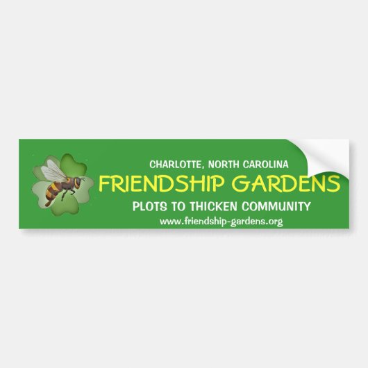 Friendship Gardens Bumpersticker (Voorkant)