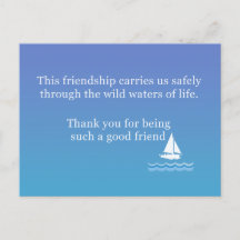 Friendship Greeting Card To Say "Thank you" 