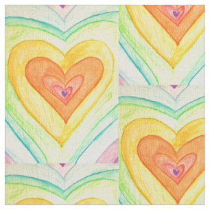 Friendship Hearts Rainbow Kunstmateriaal Stof
