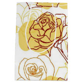 Friendship & Joy Yellow Roses Gift Bag Medium Cadeauzakje (Achterkant)