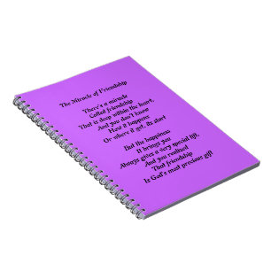 Friendship Poem Note Book Journal Notitieboek