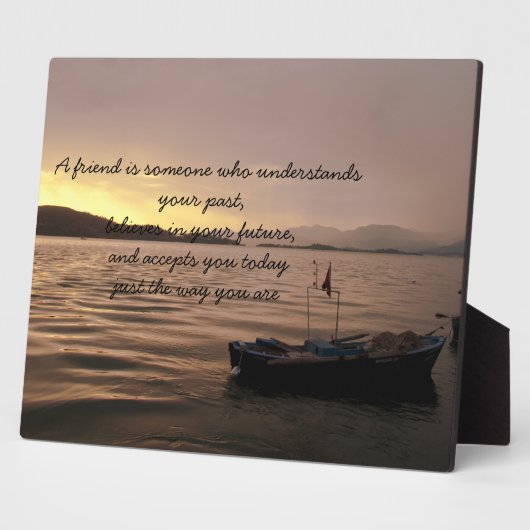 Friendship Proverb Plaque Fotoplaat (Zijkant)