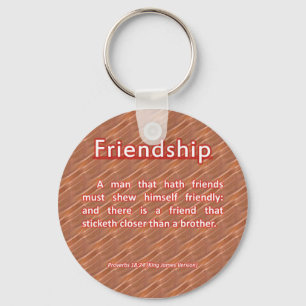 Friendship Proverbs 18:24 Sleutelhanger