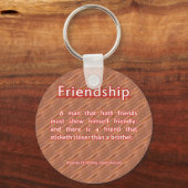 Friendship Proverbs 18:24 Sleutelhanger (Voorkant)