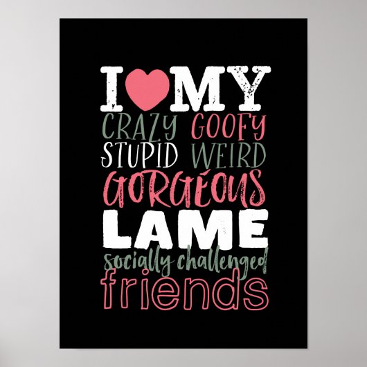 Friendship Quote Best Friends BFF Poster (Voorkant)