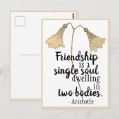 Friendship Quote Flowers Briefkaart (Voorkant / Achterkant)