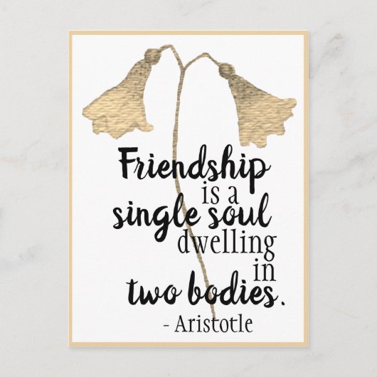 Friendship Quote Flowers Briefkaart (Voorkant)