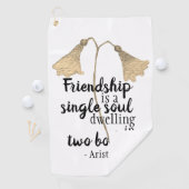Friendship Quote Flowers Golfhanddoek (Insitu)
