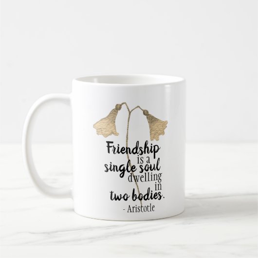 Friendship Quote Flowers Koffiemok (Links)