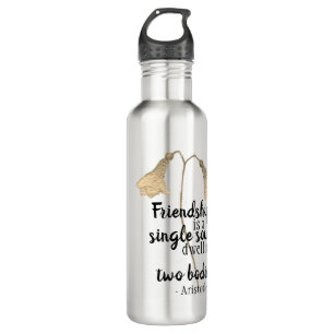 Friendship Quote Flowers Waterfles