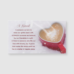 Friendship Quote Red Heart Mok sneeuwmagneet