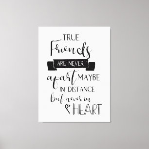 Friendship Quote-typografie Canvas Afdruk