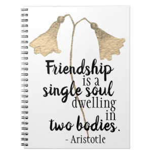 Friendship Quote Waterverf Floral Art Notitieboek