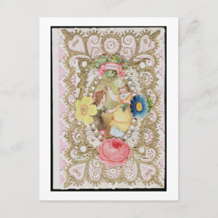 Friendship, Valentijn card, c.1870 (kleurenlitho o Feestdagenkaart