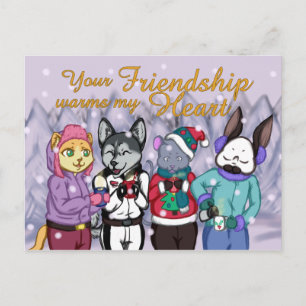 Friendship Warms the Heart Briefkaart