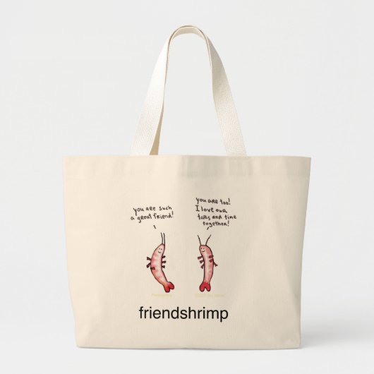 Friendshrimp Grote Tote Bag (Voorkant)