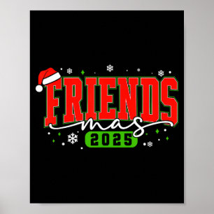 Friendsmas 2025 Friends Kerstman Hoed Prettig Kers Poster