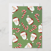 Friendsmas Invitations Cute Père Noël Sucre d'orge (Dos)