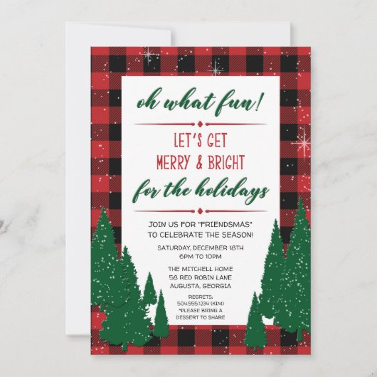 Friendsmas Invitations, Vakantiepartij Kaart (Voorkant)