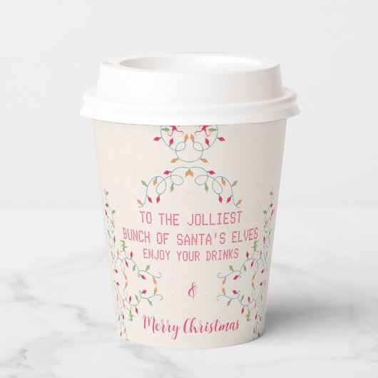 Friendsmas Jolliest Bunch Kerstvakantie feest Papieren Bekers (Achterkant)