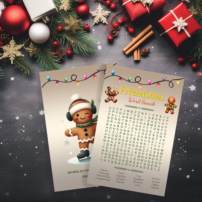 Friendsmas Word Zoeken Puzzel (Creator heeft geüpload)