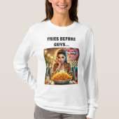 Fries Avant Les Gars Drôle T-Shirt Design. (Devant)