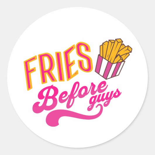 Fries avant les gars, Valentines, Sticker de la Sa (Devant)