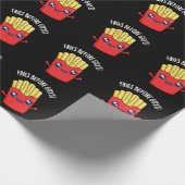 Fries Before Guys Funny Fries Pun Dark BG Cadeaupapier (Hoek)