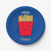 Fries Cartoon Papieren Bord (Voorkant)