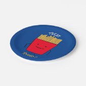 Fries Cartoon Papieren Bord (Gekanteld)