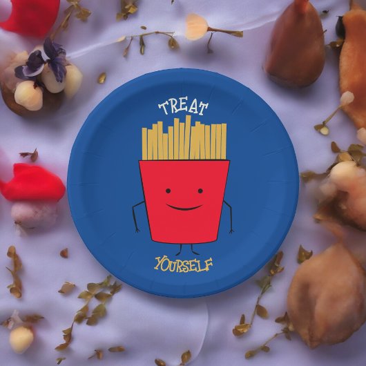 Fries Cartoon Papieren Bord