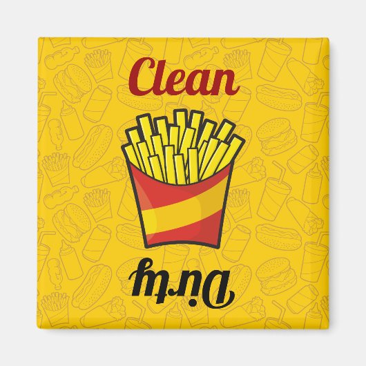 Fries Dishwasher Magnet Magneet (Voorkant)