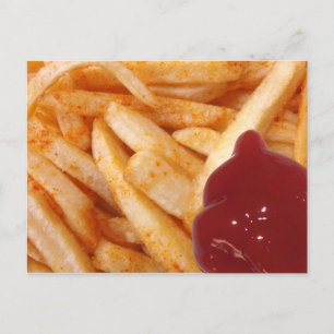 Fries en keetchup briefkaart