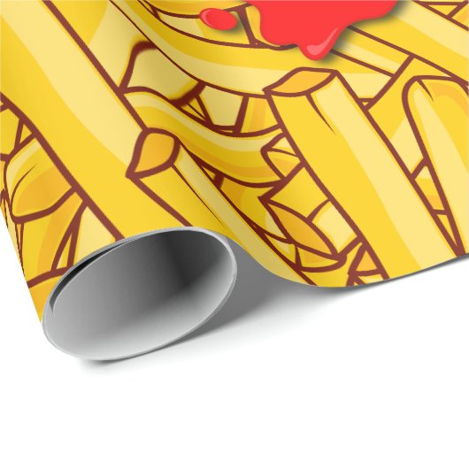 Fries en Ketchup Funny Cadeaupapier (Rol Hoek)