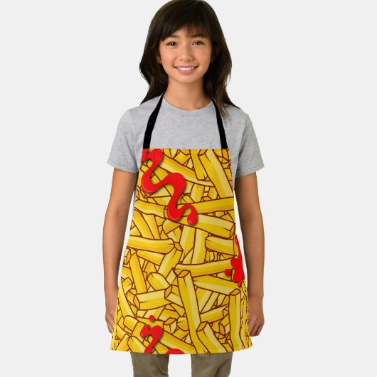 Fries en Ketchup Funny Cartoon Schort (Insitu)