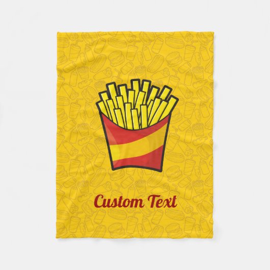 Fries Fleece Blanket Deken (Voorkant)