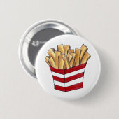 Fries Fried Potato Chips Foodie Fast Food Ronde Button 5,7 Cm (Voorkant /achterkant)