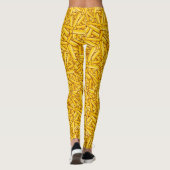 Fries Funny Cartoon Chips Patroon Leggings (Achterkant)