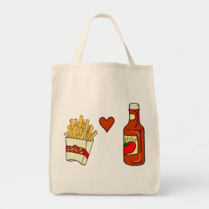 Fries Love Ketchup Tote Bag