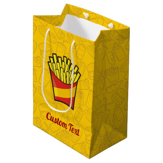 Fries Medium Gift Bag Cadeauzakje (Voorkant Gekanteld)