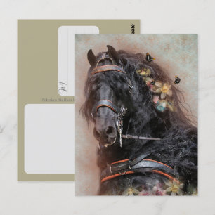 Fries paard - ansichtkaart briefkaart
