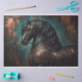 "Fries paard in pantser" Decoupage Tissue Paper Tissuepapier (Craft)