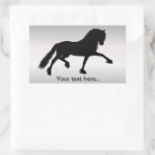 Fries Paard Rechthoekige Sticker (Tas)